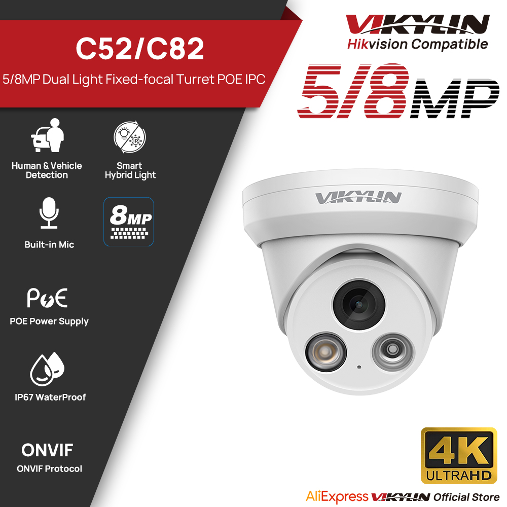 Outdoor Power G Motion - VIKYLIN 5/8MP 4K IP Kamera Çift