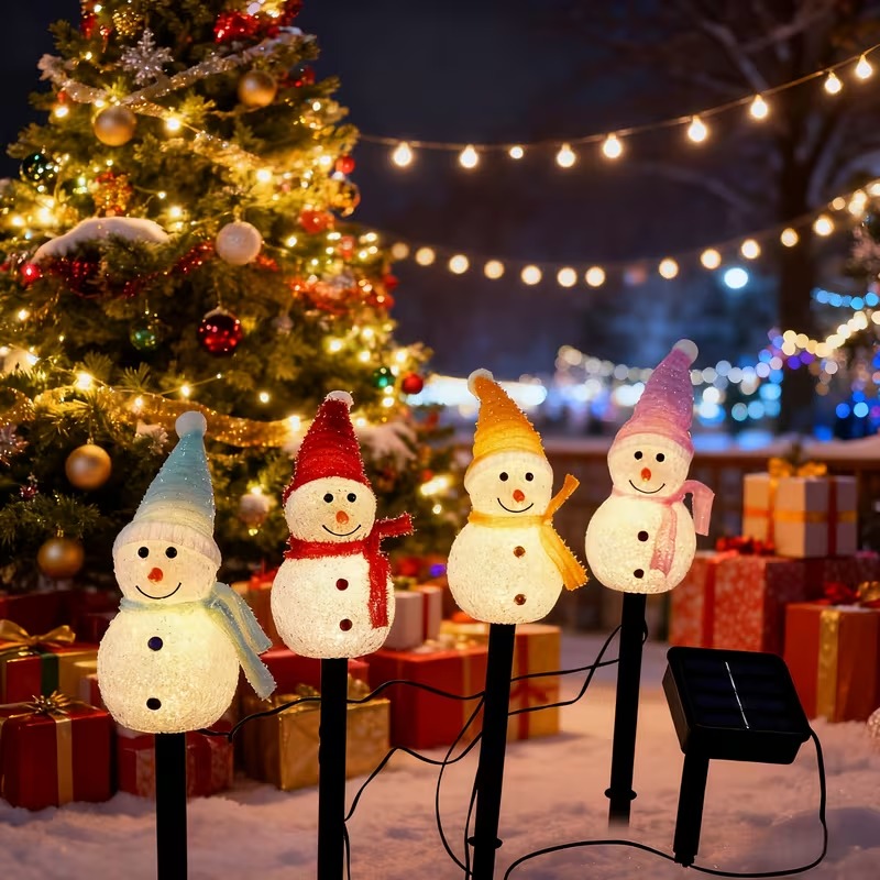Outdoor Power For Christmas Lights - 1-4 adet noel güneş enerjili kardan