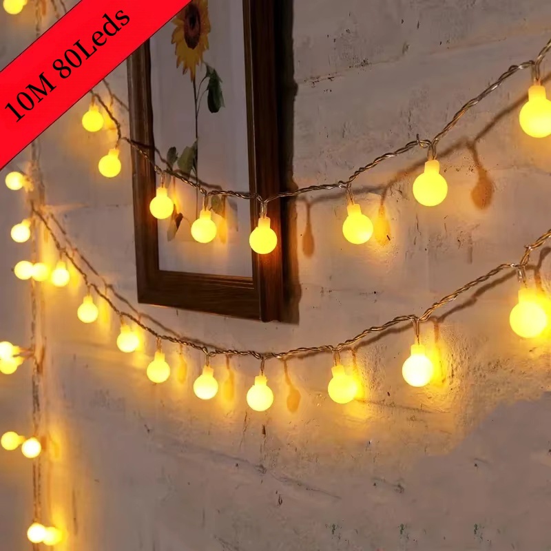 Outdoor Power For Christmas Lights - USB/Pil Güçlü Dize Işıklar Küre Dize