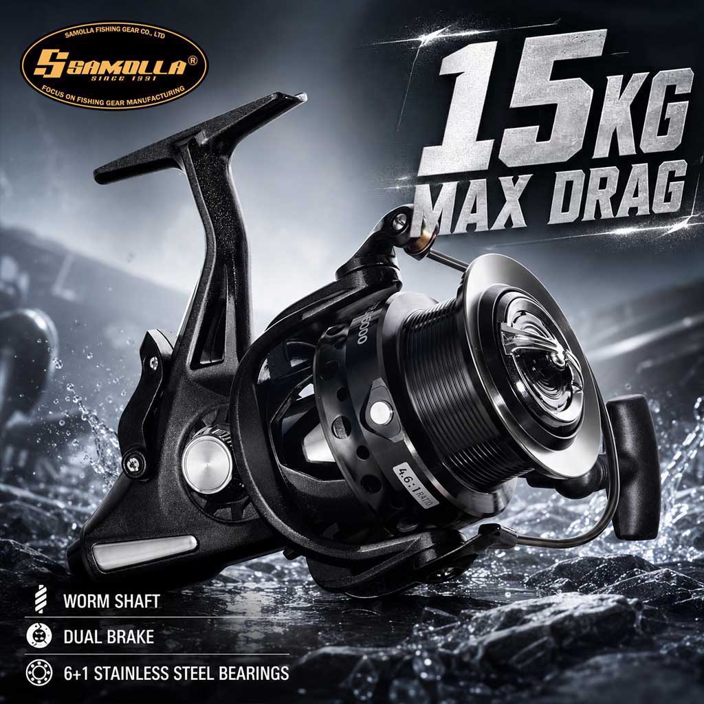 Outdoor Power Reel - SAMOLLA Çift Frenli Alarm Sistemli Spin