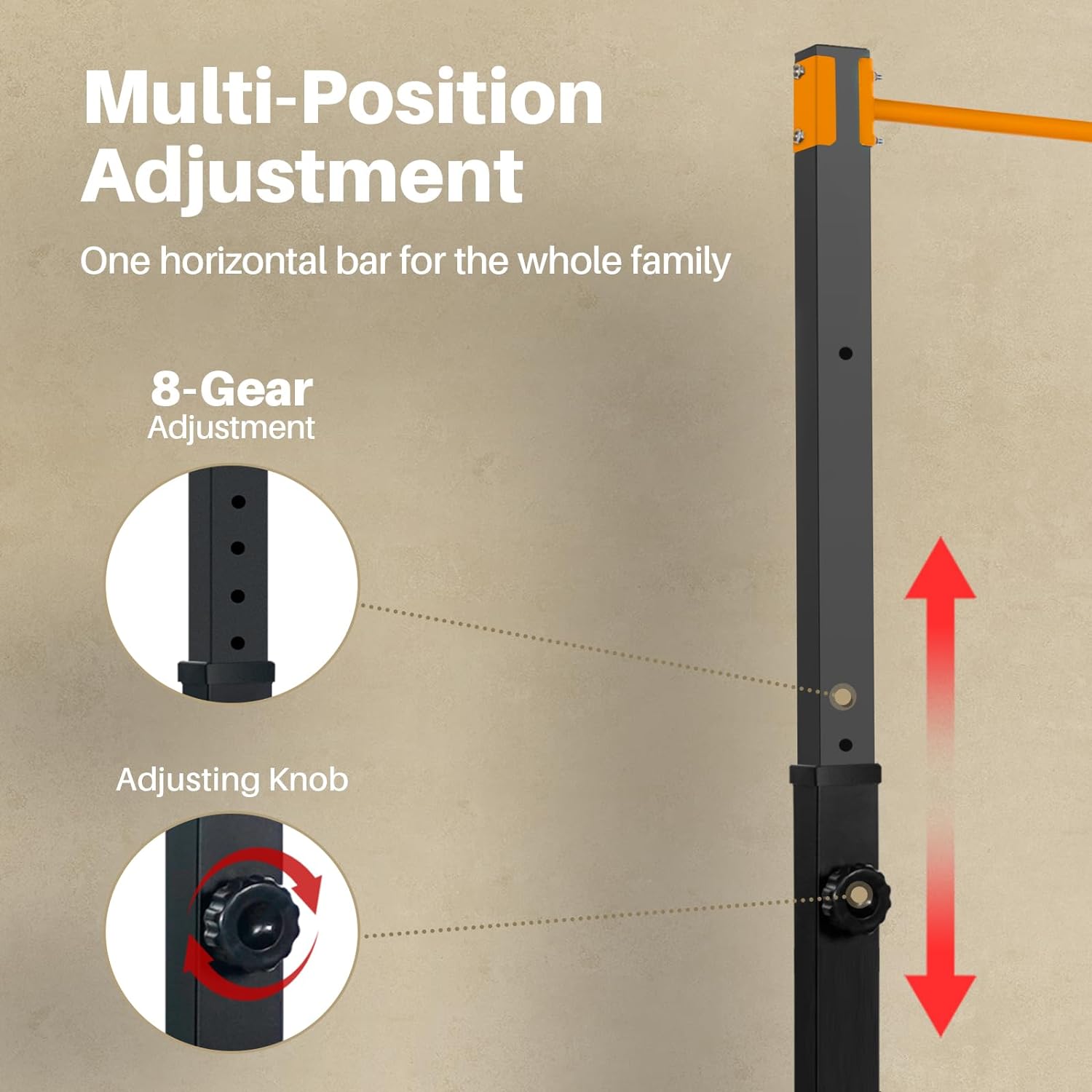 Outdoor Power Tower Pull Up Bar - Çelikten Yapılmış Ayaklı Power Tower Barfiks