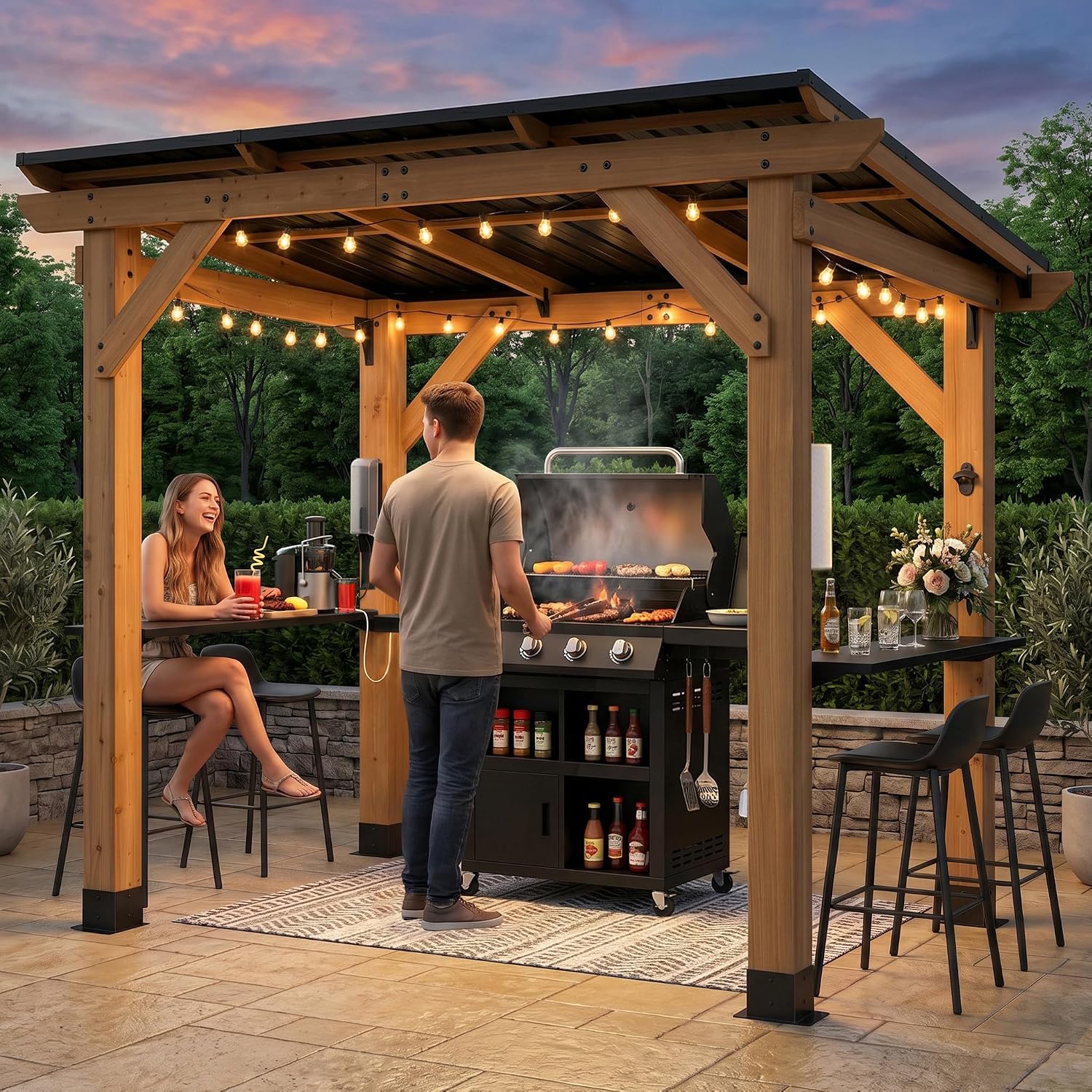 Outdoor Power For Gazebo - Sedir Ağacı Izgara Çardağı 6x8 FT