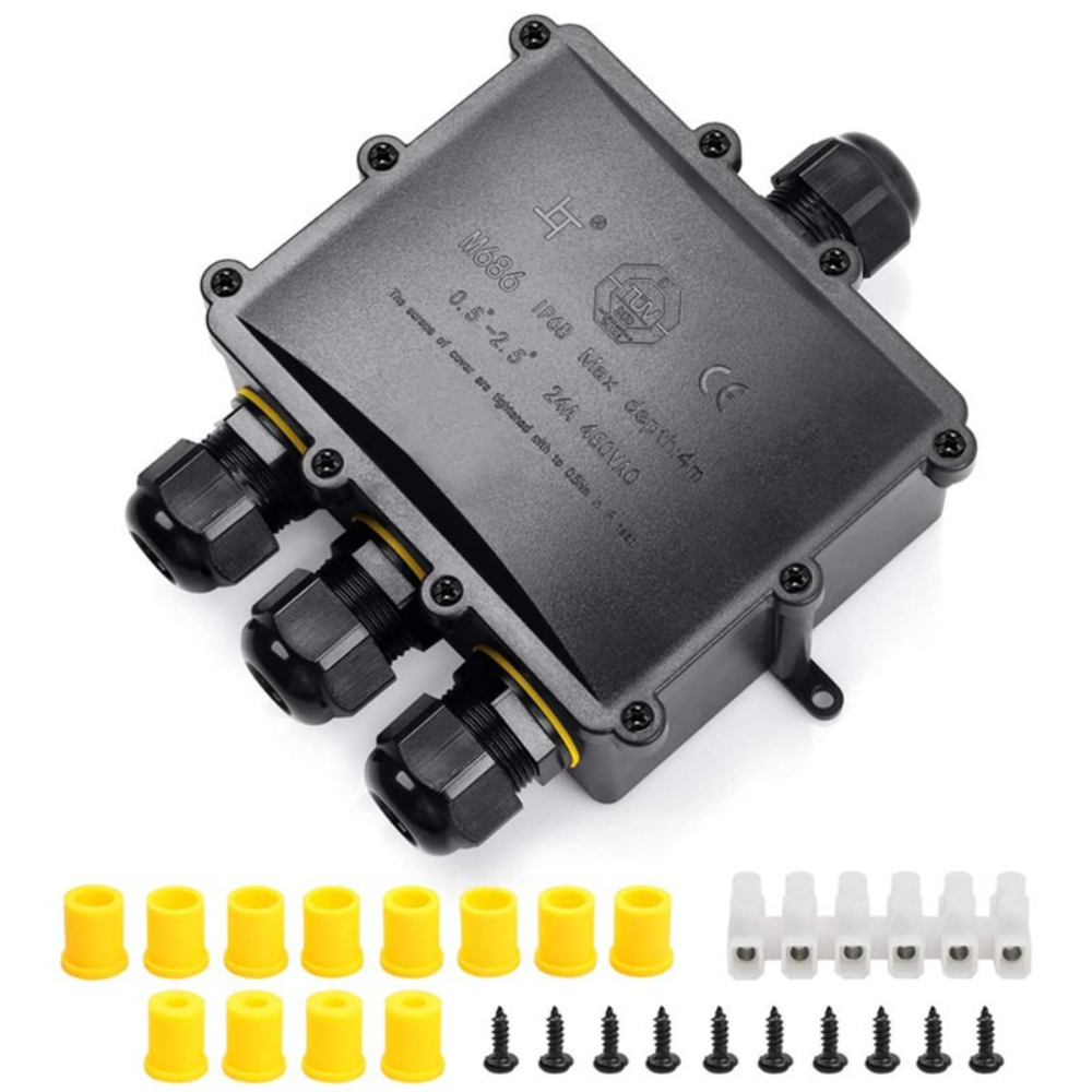 4Way 1In3Out IP68 Su Geçirmez  - Outdoor Power Junction Box incelemesi ve fiyatı