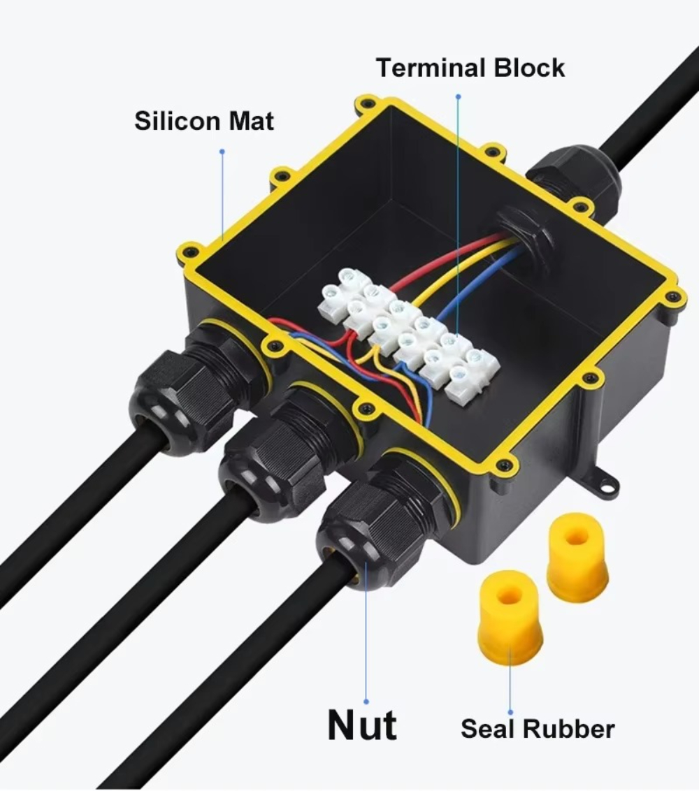 4Way 1In3Out IP68 Su Geçirmez  - Outdoor Power Junction Box incelemesi ve fiyatı