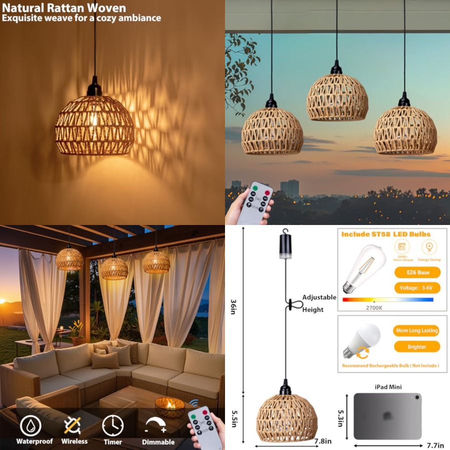 Pil ile Çalışan Asılı Dış Meka - Outdoor Power For Gazebo incelemesi ve fiyatı