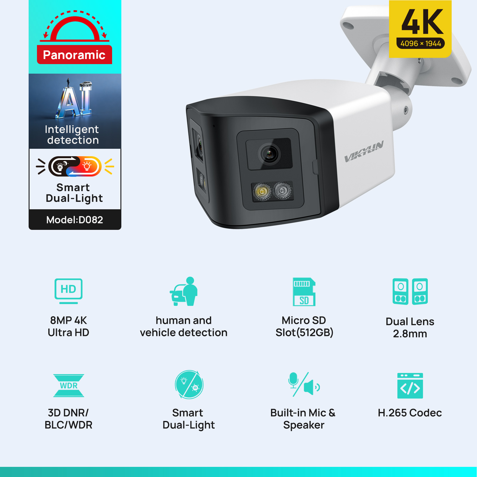 VIKYLİN 170 °   Panoramik 4K G - Outdoor Power G Motion incelemesi ve fiyatı