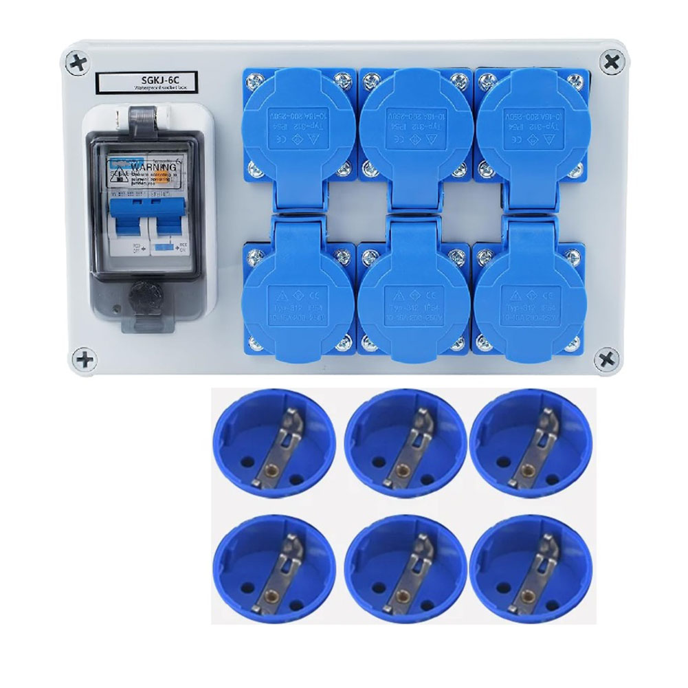 1PC IP54 Duvara Monte Edilen 6 - Outdoor Power Distributors incelemesi ve fiyatı