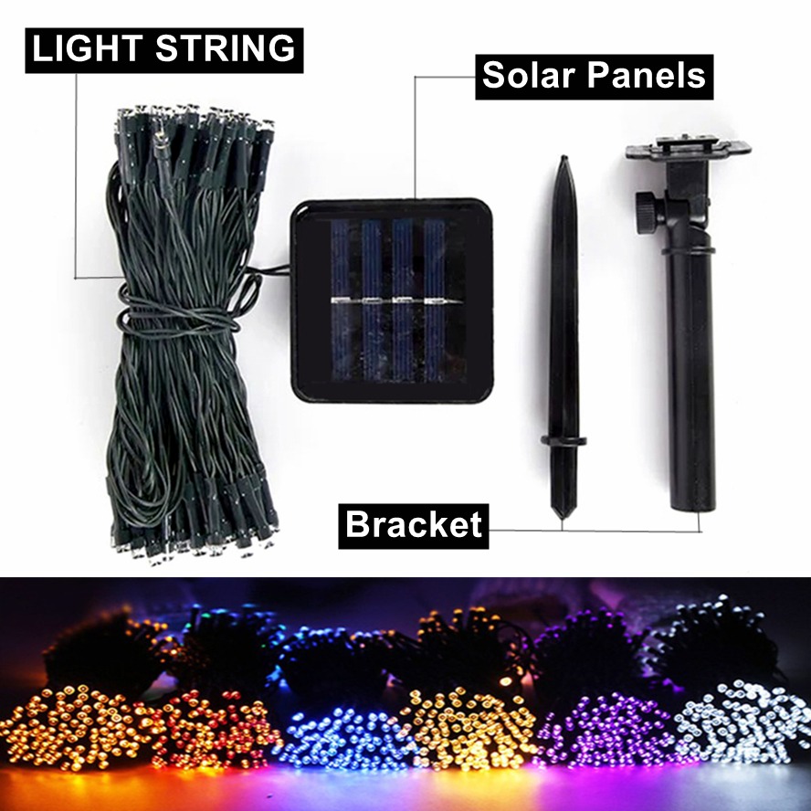 32 m 22 m 8 Modları LED Güneş  - Outdoor Power For Christmas Lights incelemesi ve fiyatı