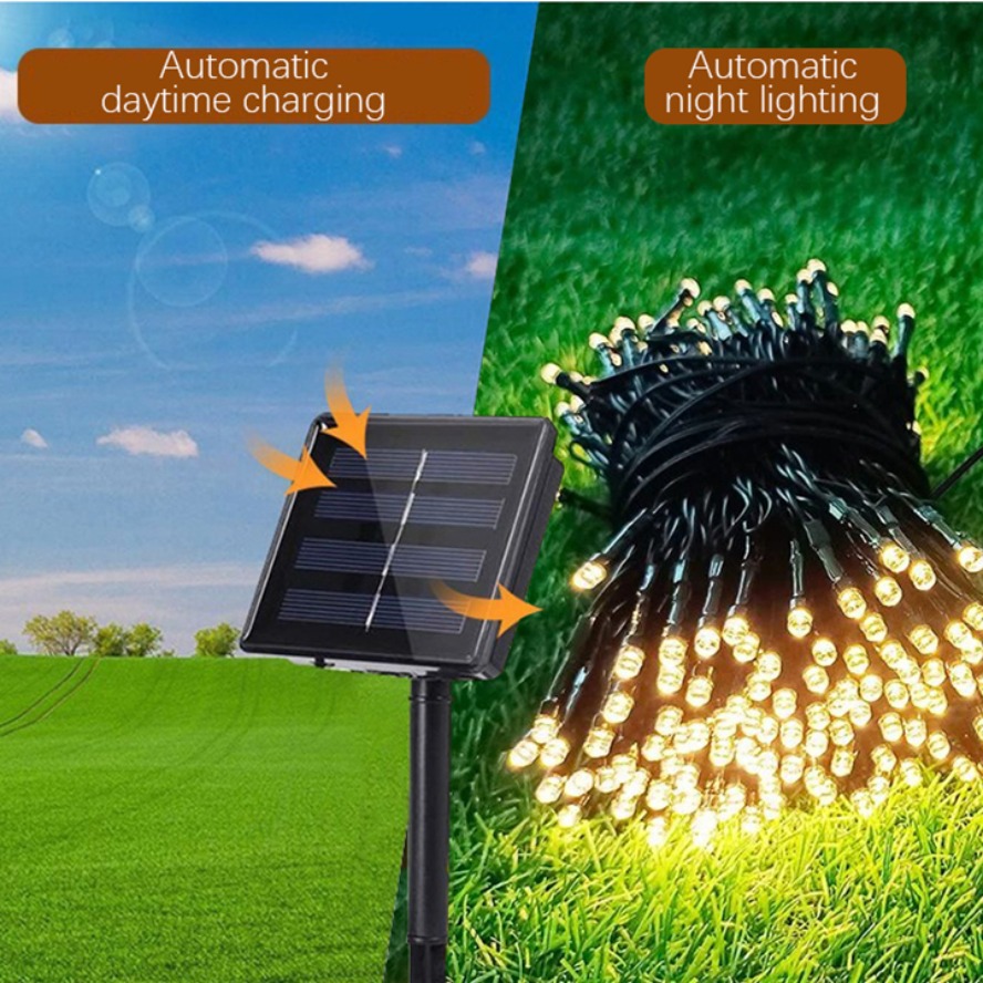 32 m 22 m 8 Modları LED Güneş  - Outdoor Power For Christmas Lights incelemesi ve fiyatı